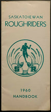 Load image into Gallery viewer, 1960 Canadian CFL Football Saskatchewan Roughriders Media Guide Handbook Vintage
