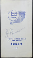 1971 Toronto Argonauts Rookie Joe Theismann Autographed Banquet Program Signed