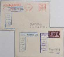 Load image into Gallery viewer, 1937 Jersey Airways to Southampton Return First Air Mail Flight Covers (2)
