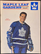 1967 Maple Leaf Gardens Toronto NHL Program Leafs vs NY Rangers Kent Douglas