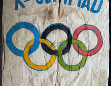 Load image into Gallery viewer, 1932 Xth Summer Olympics Los Angeles California Original Linen Banner VTG LOA
