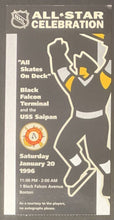 Load image into Gallery viewer, 1996 NHL All Star Game Reception + Celebration Ticket Boston Vintage Hockey
