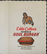 Load image into Gallery viewer, 1960s Eddie Cotton Champion Boxer Original Seattle Burger Restaurant Placemat
