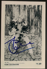 Load image into Gallery viewer, Tom Cochrane Signed Autographed B&amp;W Promotional Photo Rock Capitol Records VTG
