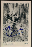 Tom Cochrane Signed Autographed B&W Promotional Photo Rock Capitol Records VTG