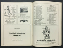 Load image into Gallery viewer, 1960 CFL Football Program Winnipeg Blue Bombers vs Edmonton Eskimos Vintage
