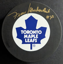 Load image into Gallery viewer, Frank Mahovlich Signed NHL Toronto Maple Leafs Vintage Sports Hockey Puck
