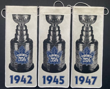 Load image into Gallery viewer, Toronto Maple Leafs Replica Stanley Cup Trophy Banners Hockey NHL VTG HHOF
