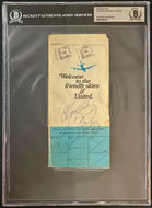 Elvis Presley + Priscilla Autographed United Airlines Ticket Envelope Beckett