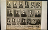 1913 Knox Church Baseball Club Postcard Howie Morenz Brother Ezra Shown Ontario
