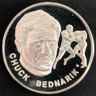 1972 Chuck Bednarik Pro Football Hall Of Fame Medal Franklin Mint 1 Troy Oz NFL
