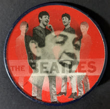 Load image into Gallery viewer, The Beatles Red Vari-Vue Flicker Pinback Button I Love Paul Vintage Fab 4
