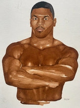 Load image into Gallery viewer, 1987 Boxing Legendary Heavyweight Champion Mike Tyson Watercolor Painting
