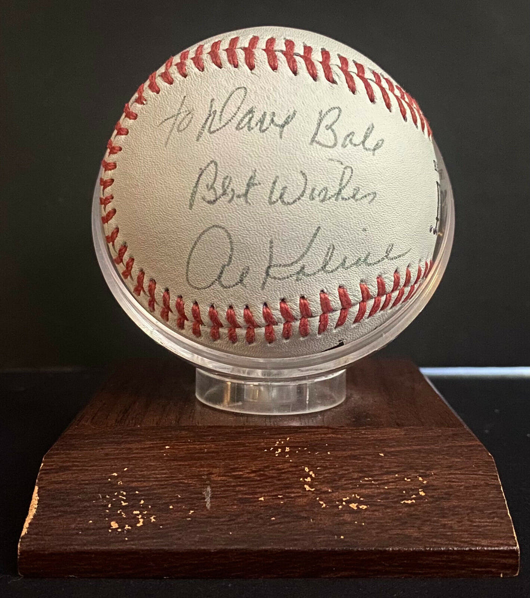 Al Kaline Autographed Signed Vintage Wilson Pro Staff Baseball