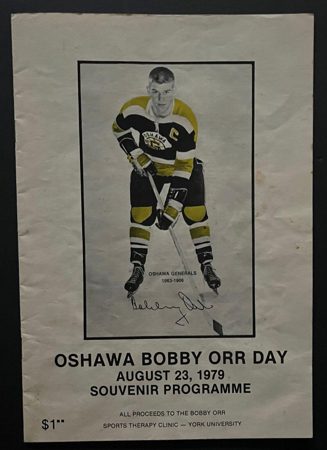 1979 Bobby Orr Day Oshawa Program Vintage Hockey Generals