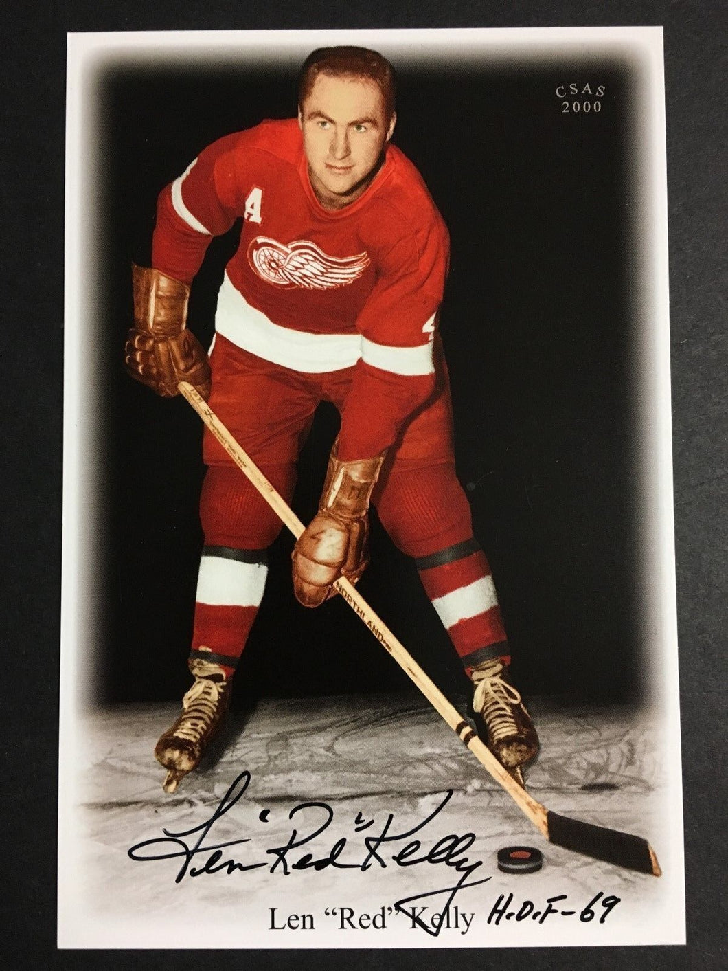 Red Kelly Autograph Hard Signed Authentic NHL Millenium Hockey Series Card