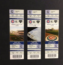 Load image into Gallery viewer, 2010 Chicago Cubs Baseball Champions 3 Full Tickets Wrigley Field MLB
