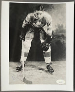 Red Horner Autographed Signed B&W Photo Toronto Maple Leafs NHL Hockey VTG JSA