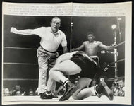 1961 Floyd Patterson Ingemar Johansson Vintage Over Sized Press Photo UPI Stamp