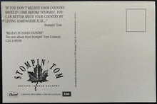 Load image into Gallery viewer, 1992 Signed Canadian Icon Stompin&#39; Tom Connors Autographed Postcard Hockey Song
