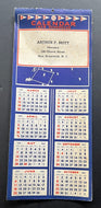 1939 100th Anniversary Baseball Calendar + Schedules MLB + A.L. + N.L. Vintage