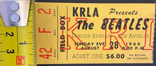 Load image into Gallery viewer, 1966 The Beatles Dodger Stadium Concert Program Ticket Stub Pinback Button
