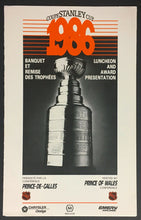 Load image into Gallery viewer, 1986 NHL Awards Luncheon Program Wayne Gretzky Featured 1984-85 Player Of Year

