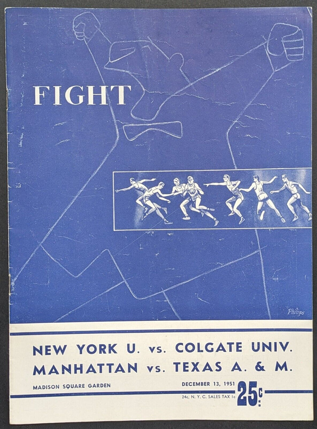 1951 Madison Square Garden College Basketball Program New York U Texas A & M