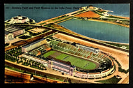 Vintage Soldiers Field Chicago Illinois Football Postcard Unposted Burnham Park