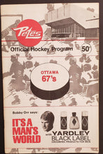 Load image into Gallery viewer, 1973-74 OHA Peterborough Program Petes vs Ottawa 67's Hockey Vintage
