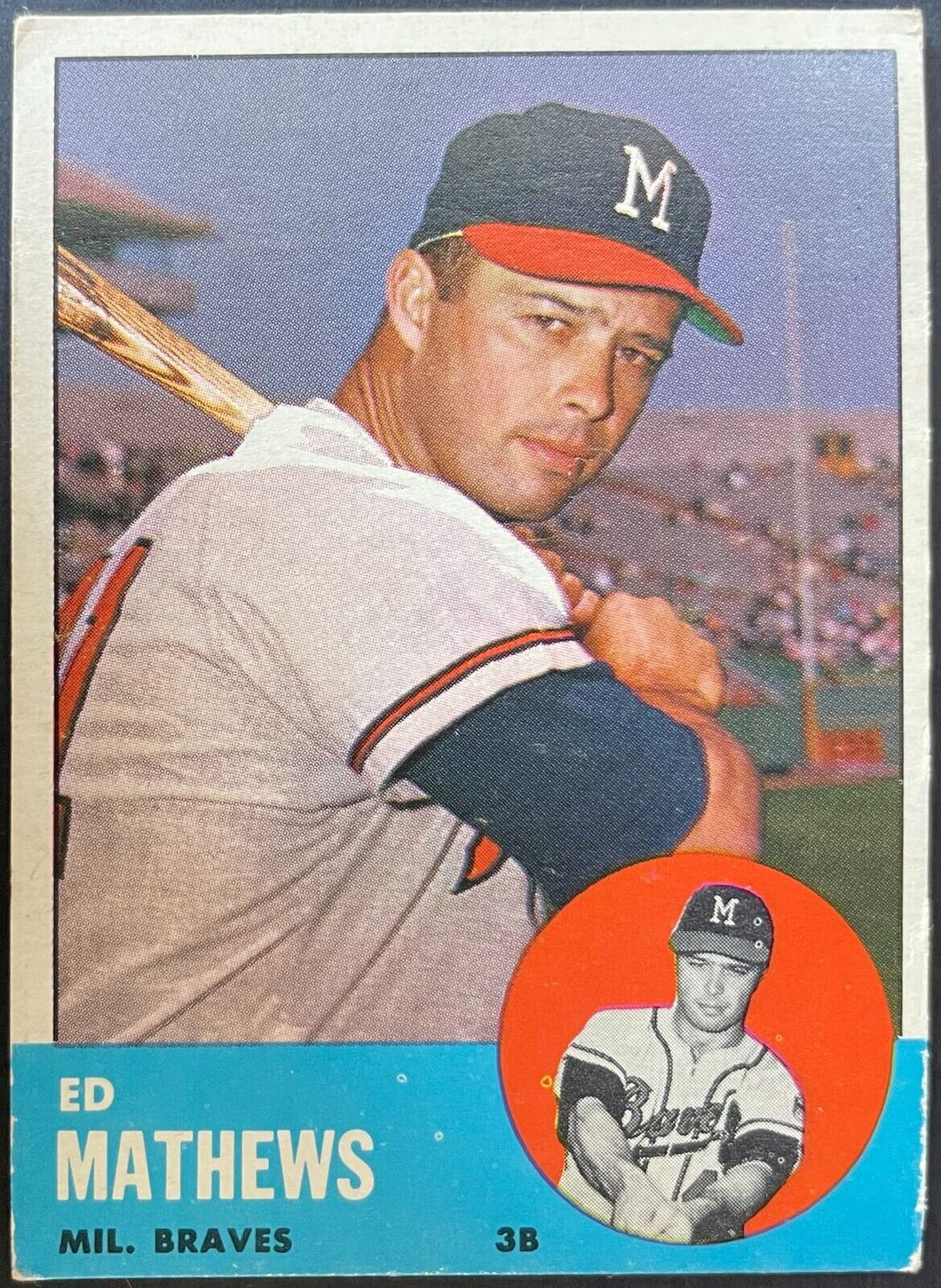 Ed Mathews 1963 Topps #275 Milwaukee Braves Vintage Baseball Trading Card MLB