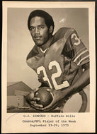 1973 NFL Football Promotional Photo Buffalo Bills OJ Simpson Authenticated LOA