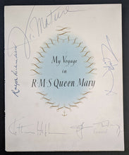 Load image into Gallery viewer, Katharine Hepburn Autographed Signed Cruise Album R.M.S Queen Mary Vintage JSA
