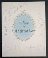 Katharine Hepburn Autographed Signed Cruise Album R.M.S Queen Mary Vintage JSA