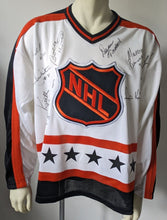 Load image into Gallery viewer, 1991 NHL All-Star Game Team Signed Hockey Jersey Autographed x10 Makita JSA LOA
