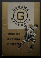 1965 Oshawa Generals vs St Catharines Blackhawks OHL Hockey Program Bobby Orr