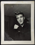 1956 Elvis Presley Type 1 Photograph Signed By Photographer Norman Bergson VTG