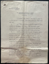 Load image into Gallery viewer, 1921-22 NHL Hockey Document Telegram Regarding Sprague Cleghorn Future HOFer
