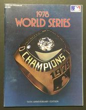 Load image into Gallery viewer, 1978 World Series Program MLB Baseball New York Yankees Los Angeles Dodgers
