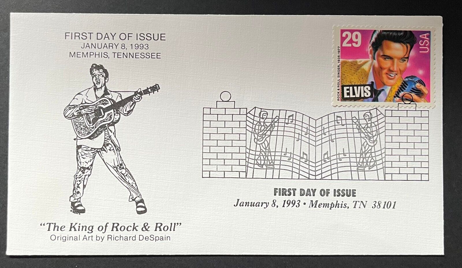 1993 Elvis Presley U.S. Post Office Stamp First Day Cover 12  display picture 1