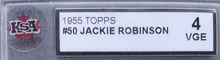 Load image into Gallery viewer, 1955 Topps Jackie Robinson #50 Brooklyn Dodgers MLB Card KSA VGA 4
