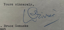 Load image into Gallery viewer, 1976 Vintage Personally Signed Letter Actor Lawrence Olivier Authenticated JSA

