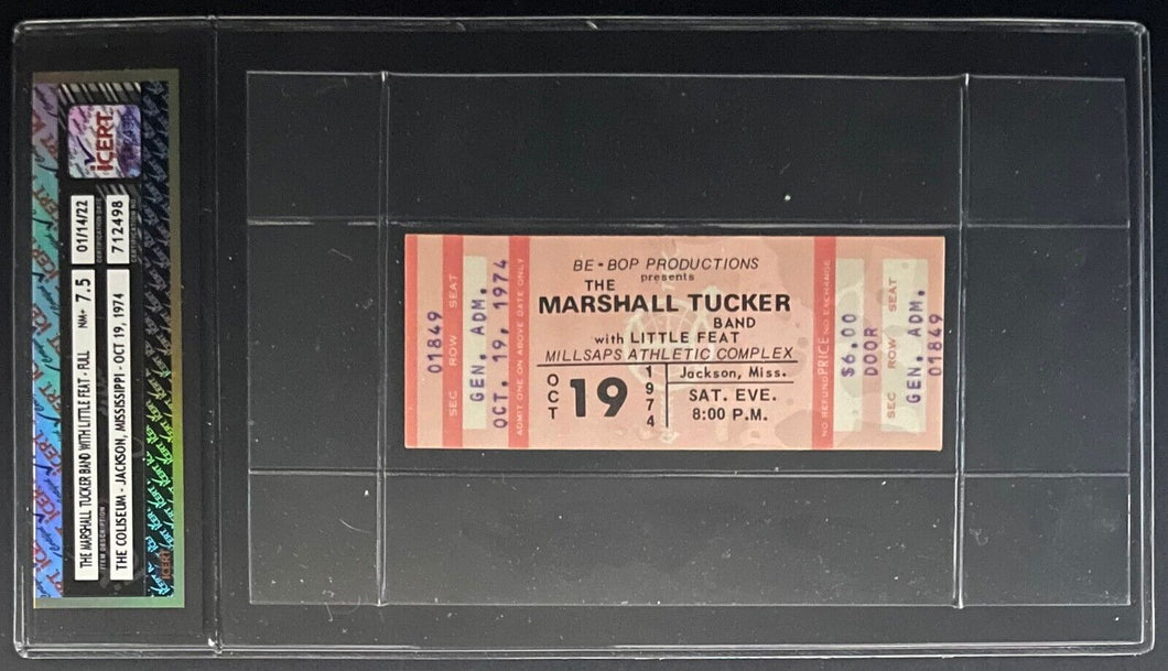 1974 The Marshal Tucker Band + Little Feat Vintage Original Concert Ticket
