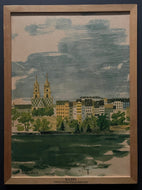 Framed Print Basel Switzerland Presented To Members Edmonton Mercury Hockey Team