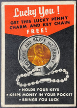 Load image into Gallery viewer, 1957 Topps Baseball Lucky Penny Insert Card Vintage MLB
