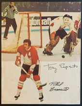 Load image into Gallery viewer, 1972 Rare Table Hockey Flyer Featuring Phil + Tony Esposito Facsimile Signed
