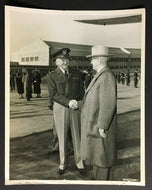1951 Vintage Press News Photo President Truman + General Eisenhower D.C Airport