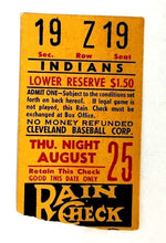 Load image into Gallery viewer, 1940 Cleveland Indians Ticket Stub Cleveland Stadium MLB Baseball Vintage Rare
