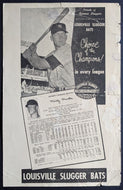 1956 Rare Mickey Mantle Louisville Slugger Ad Baseball MLB New York Yankees