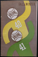 1940-41 Spalding Winter Sports Catalog Featuring Hockey Equipment Vintage Retro